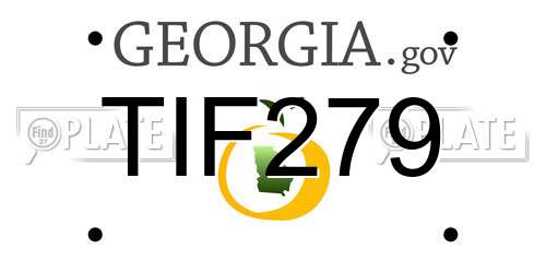 TIF279 Georgia License Plate
