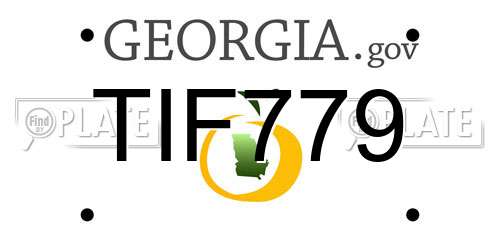 TIF779 Georgia License Plate