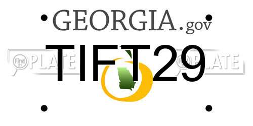 TIFT29 Georgia License Plate