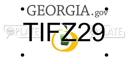TIFZ29 Georgia License Plate
