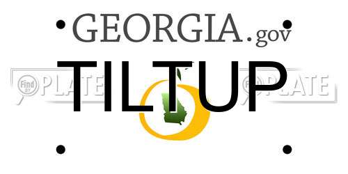 TILTUP Georgia License Plate
