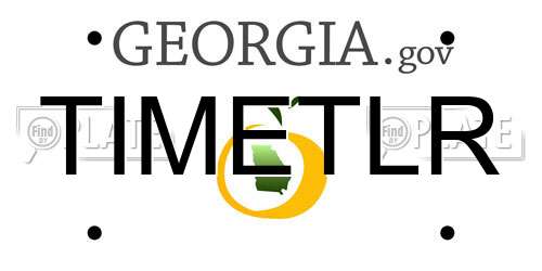 TIMETLR Georgia License Plate