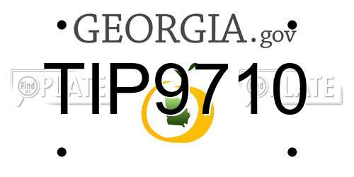 TIP9710 Georgia License Plate