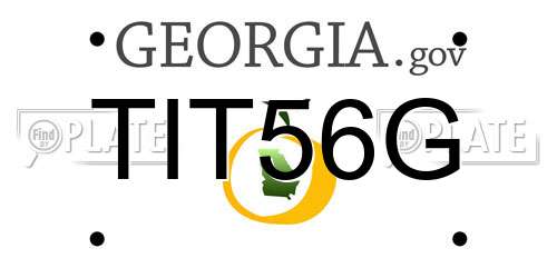 TIT56G Georgia License Plate