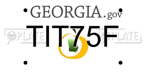 TIT75F Georgia License Plate