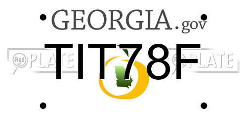TIT78F Georgia License Plate