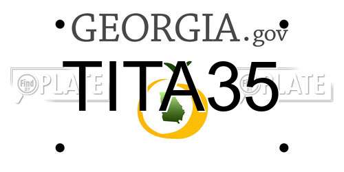 TITA35 Georgia License Plate