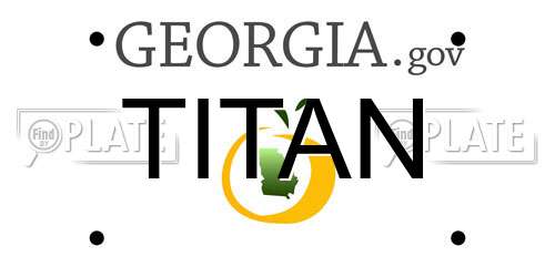 TITAN Georgia License Plate