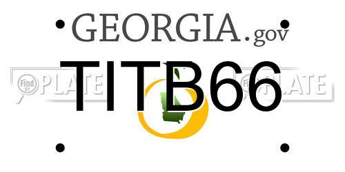 TITB66 Georgia License Plate