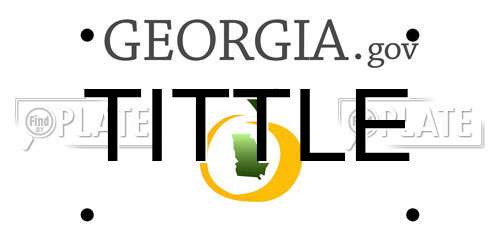 TITTLE Georgia License Plate