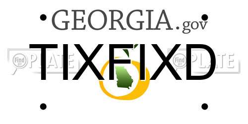 TIXFIXD Georgia License Plate