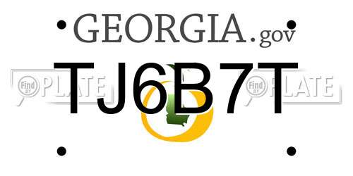 TJ6B7T Georgia License Plate