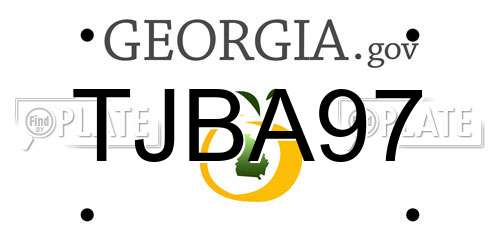 TJBA97 Georgia License Plate