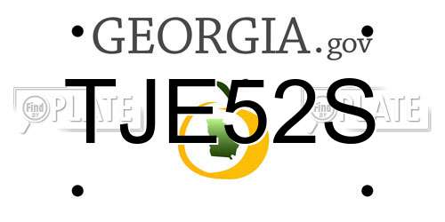 TJE52S Georgia License Plate