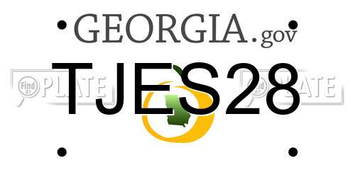 TJES28 Georgia License Plate