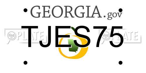 TJES75 Georgia License Plate