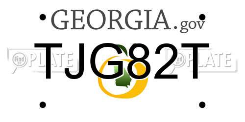 TJG82T Georgia License Plate
