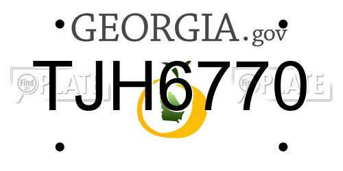 TJH6770 Georgia License Plate
