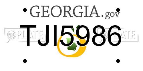 TJI5986 Georgia License Plate