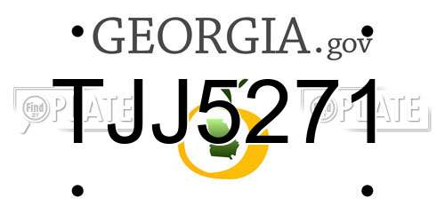 TJJ5271 Georgia License Plate