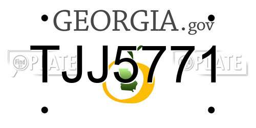 TJJ5771 Georgia License Plate