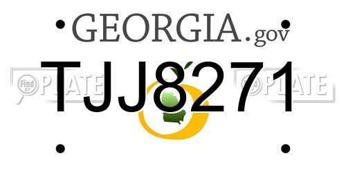 TJJ8271 Georgia License Plate