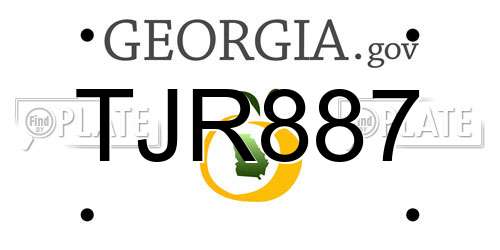 TJR887 Georgia License Plate