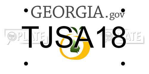 TJSA18 Georgia License Plate