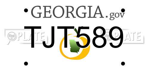 TJT589 Georgia License Plate