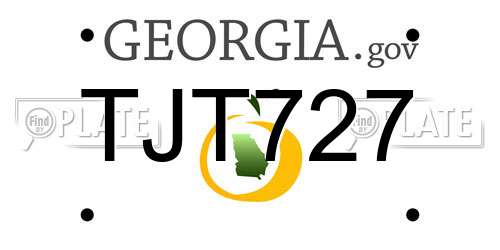TJT727 Georgia License Plate