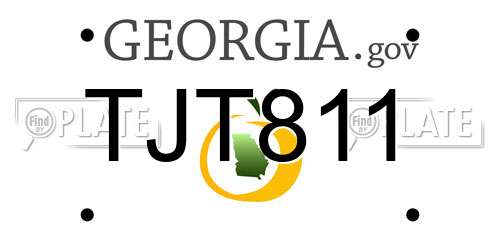 TJT811 Georgia License Plate