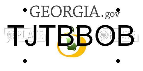 TJTBBOB Georgia License Plate