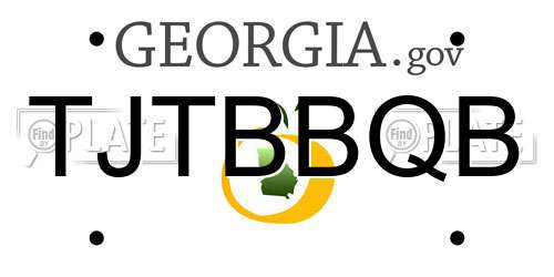 TJTBBQB Georgia License Plate
