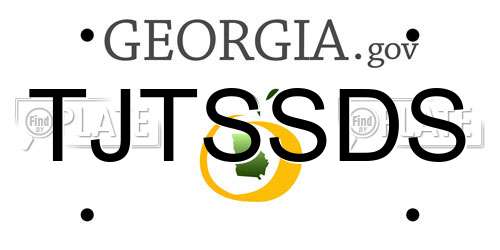 TJTSSDS Georgia License Plate