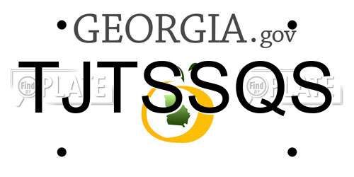 TJTSSQS Georgia License Plate