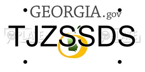 TJZSSDS Georgia License Plate