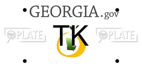 TK Georgia License Plate