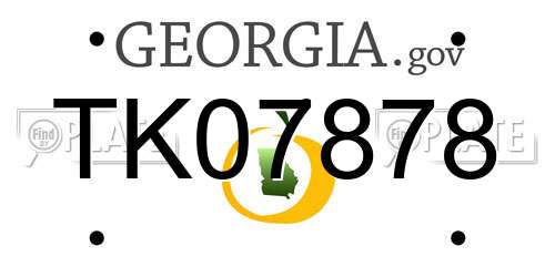 TK07878 Georgia License Plate