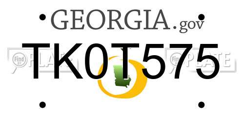 TK0T575 Georgia License Plate