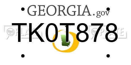TK0T878 Georgia License Plate
