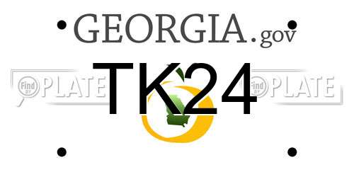 TK24 Georgia License Plate
