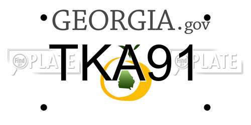 TKA91 Georgia License Plate