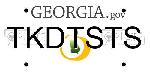 TKDTSTS Georgia License Plate
