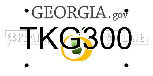 TKG300 Georgia License Plate