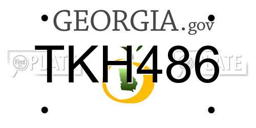 TKH486 Georgia License Plate