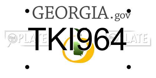 TKI964 Georgia License Plate