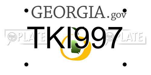TKI997 Georgia License Plate