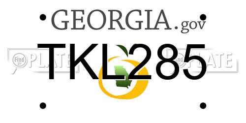 TKL285 Georgia License Plate