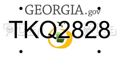 TKQ2828 Georgia License Plate