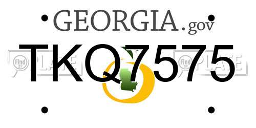 TKQ7575 Georgia License Plate